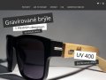 Gravírované bambusové brýle