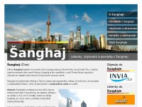 Šanghaj - letenky, ubytování a památky