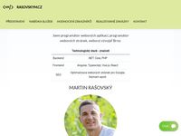 Programátor webových aplikací Brno - Martin Rašovský