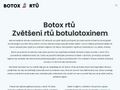 Botox rtů, zvětšení rtů botoxem, botulotoxinem