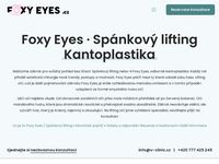 Svůdný pohled zákrokem Foxy Eyes / Spánkový lifting