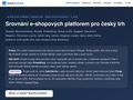 EshopSrovnani.cz - srovnání e-shopových platforem